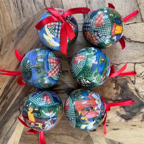 1996 Noah's Ark Christmas Ornaments Set of 12 Star and Ball Shaped Vintage Bible - Picture 12 of 16